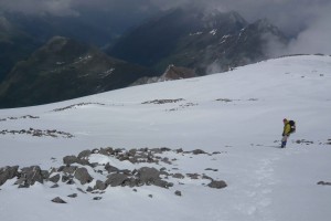 Abstieg über den Gletscher