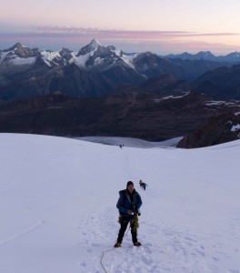 Aufstieg über Gletscher