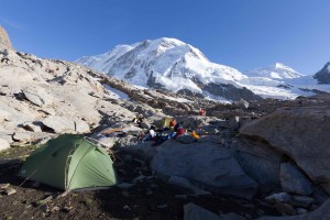 Biwakplatz oberhalb der Monte Rosa Hütte