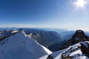 Blick vom Gipfel aufs Nordend