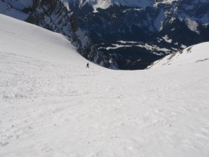 Die ersten Meter, Benni mit dem Snowboard