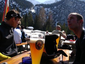 Bier und Blick auf die neue Welt