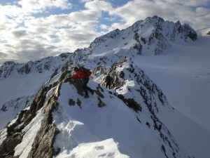 beim Abstieg am innere Quellspitze Grat